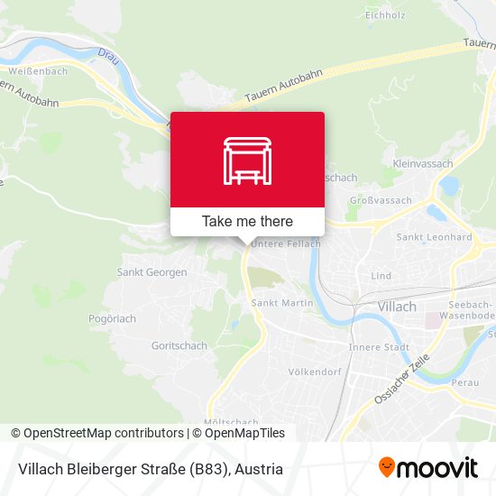 Villach Bleiberger Straße (B83) map