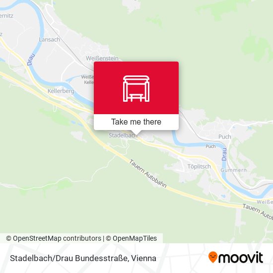 Stadelbach/Drau Bundesstraße map