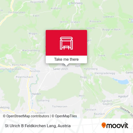 St Ulrich B Feldkirchen Lang map