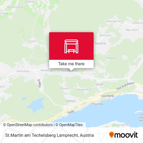 St.Martin am Techelsberg Lamprecht map
