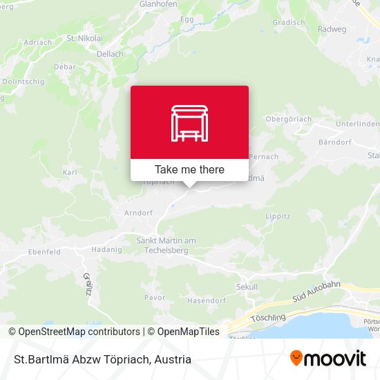 St.Bartlmä Abzw Töpriach map