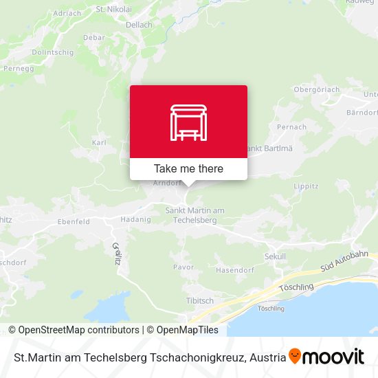 St.Martin am Techelsberg Tschachonigkreuz map