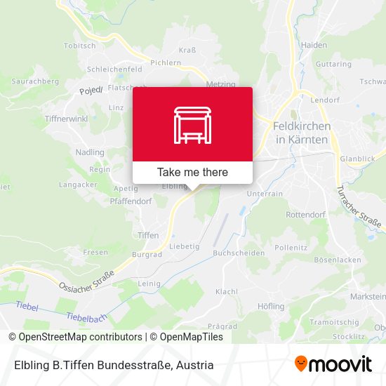 Elbling B.Tiffen Bundesstraße map