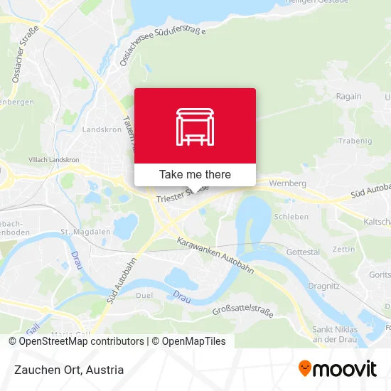 Zauchen Ort map