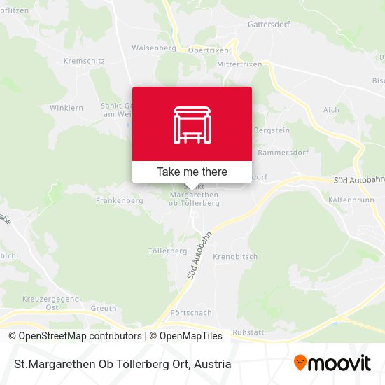 St.Margarethen Ob Töllerberg Ort map