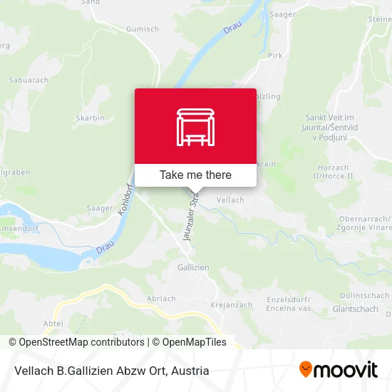 Vellach B.Gallizien Abzw Ort map
