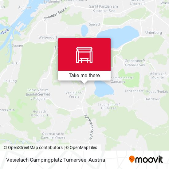 Vesielach Campingplatz Turnersee map