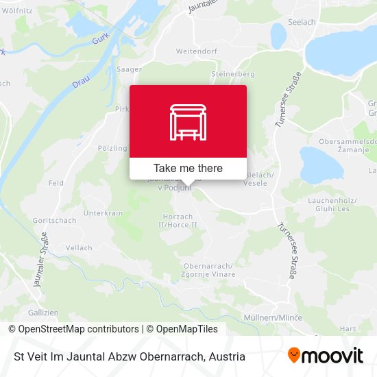 St Veit Im Jauntal Abzw Obernarrach map