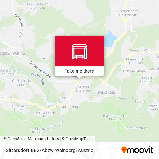 Sittersdorf B82/Abzw Weinberg map