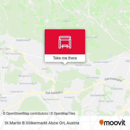 St.Martin B.Völkermarkt Abzw Ort map