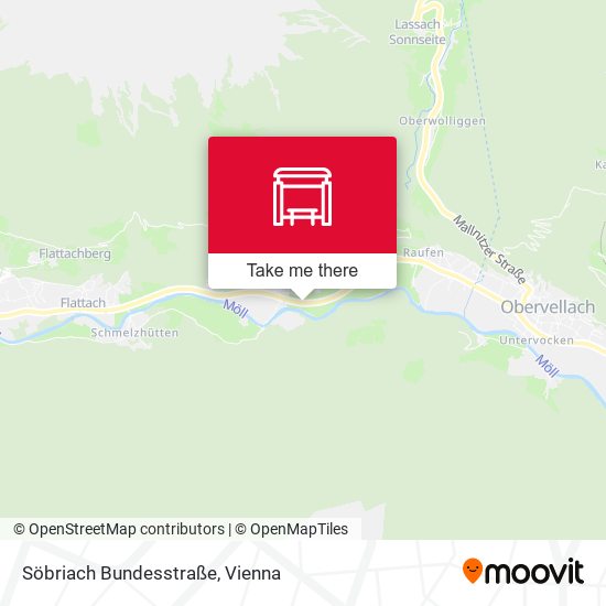Söbriach Bundesstraße map