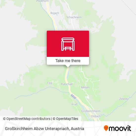 Großkirchheim Abzw Unterapriach map