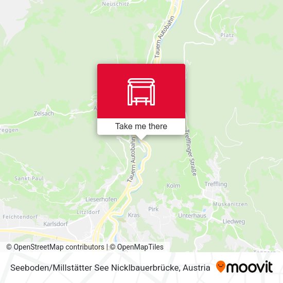 Seeboden / Millstätter See Nicklbauerbrücke map
