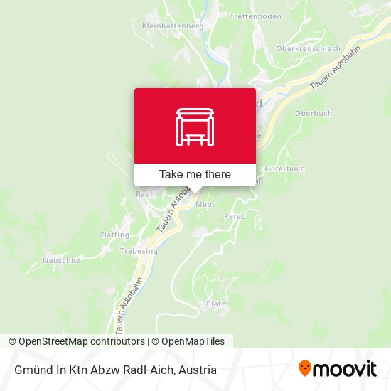 Gmünd In Ktn Abzw Radl-Aich map