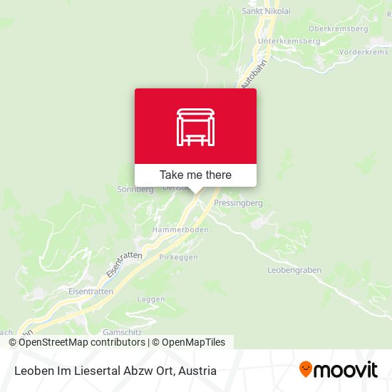 Leoben Im Liesertal Abzw Ort map
