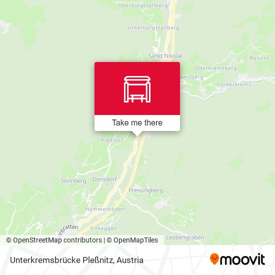 Unterkremsbrücke Pleßnitz map