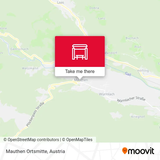 Mauthen Ortsmitte map