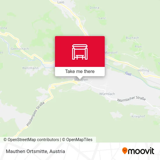 Mauthen Ortsmitte map