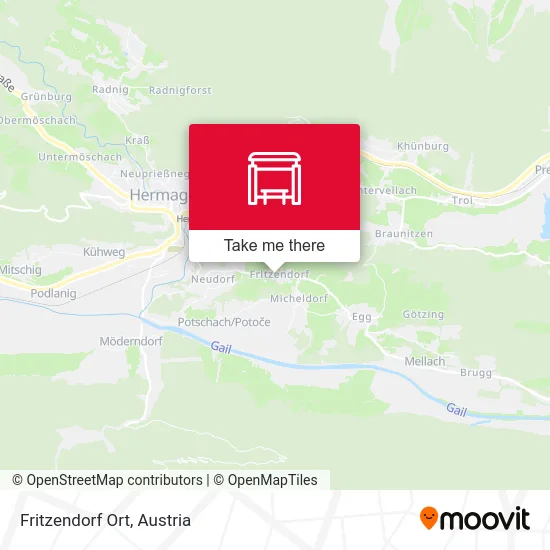 Fritzendorf Ort map