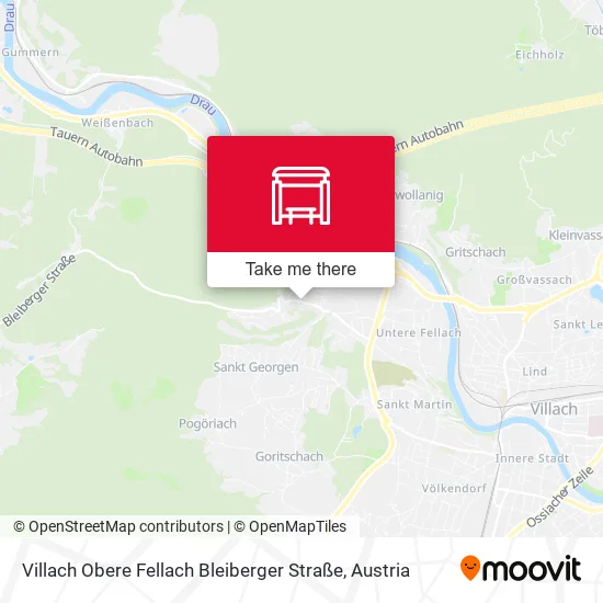 Villach Obere Fellach Bleiberger Straße map