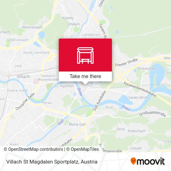 Villach St Magdalen Sportplatz map
