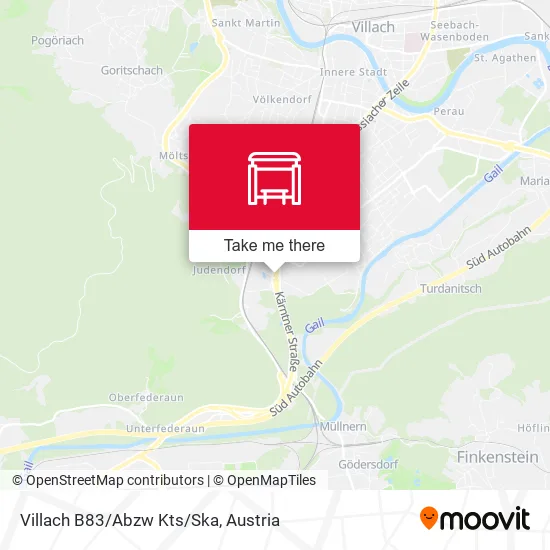 Villach B83/Abzw Kts/Ska map
