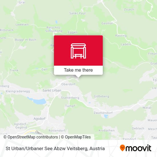 St Urban / Urbaner See Abzw Veitsberg map