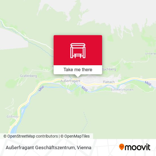 Außerfragant Geschäftszentrum map