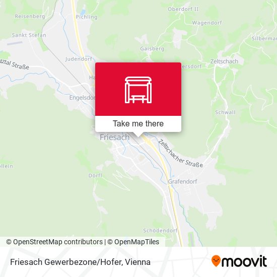 Friesach Gewerbezone/Hofer map
