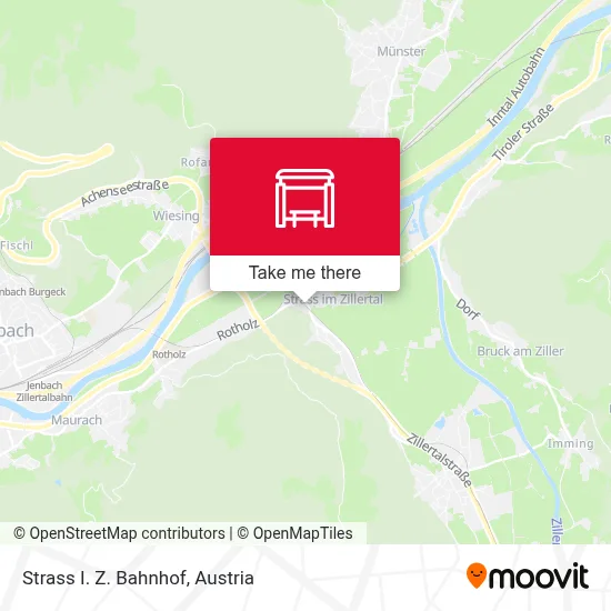 Strass I. Z. Bahnhof map
