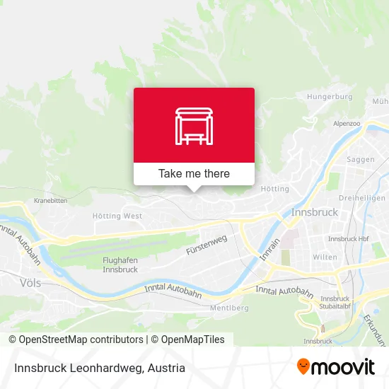 Innsbruck Leonhardweg map