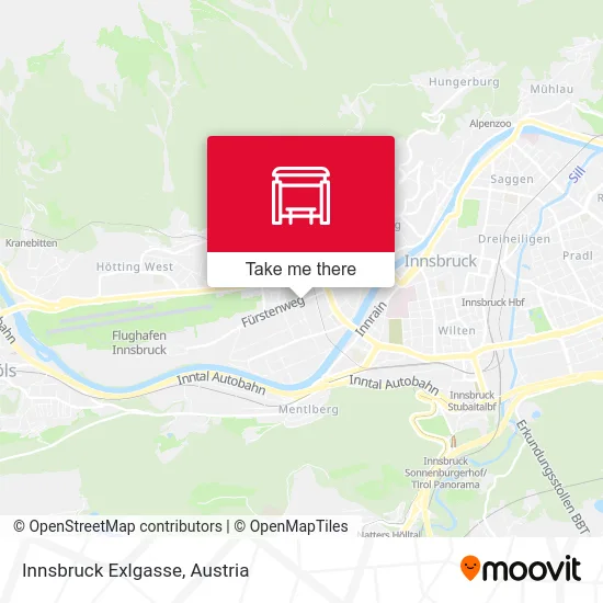 Innsbruck Exlgasse map