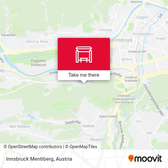 Innsbruck Mentlberg map