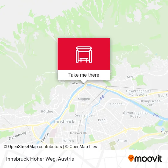 Innsbruck Hoher Weg map