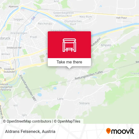 Aldrans Felseneck map