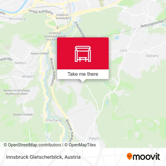 Innsbruck Gletscherblick map