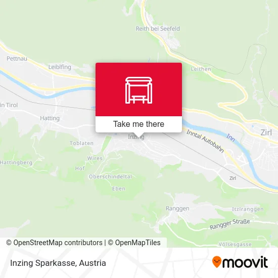 Inzing Sparkasse map