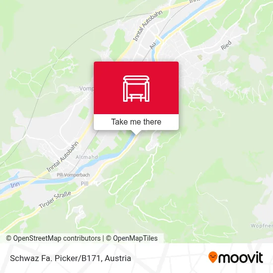 Schwaz Fa. Picker/B171 map