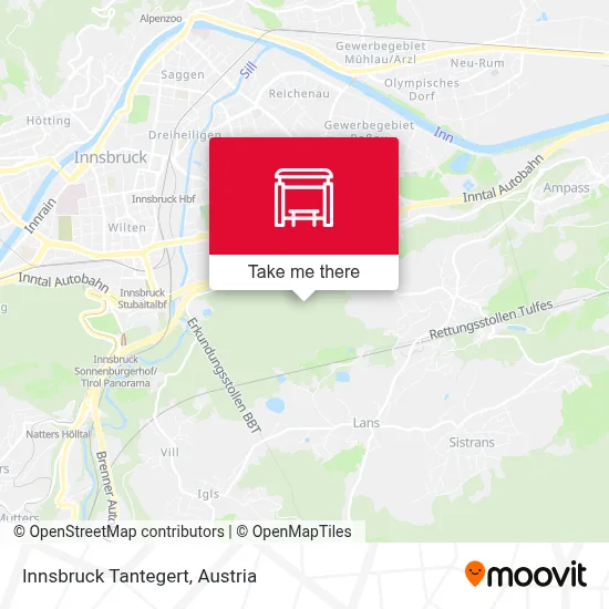 Innsbruck Tantegert map