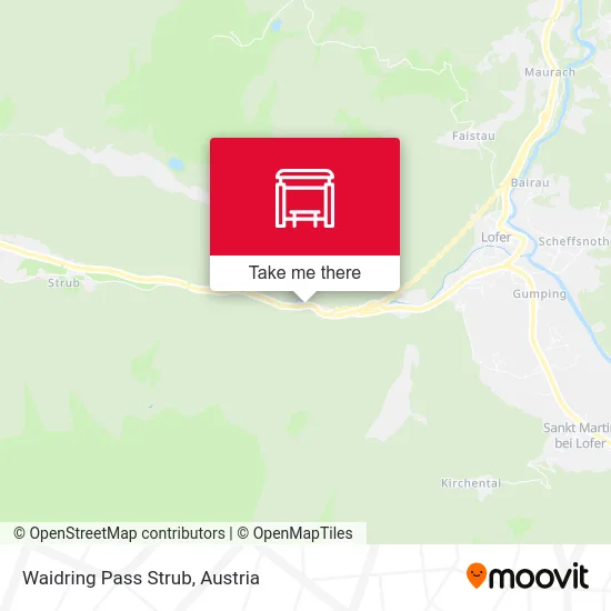 Waidring Pass Strub map