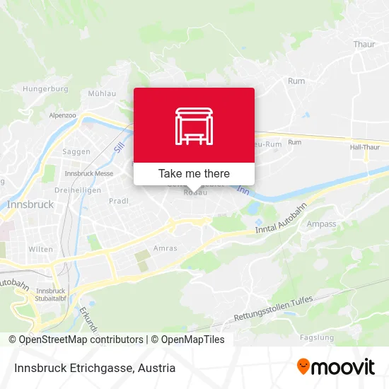 Innsbruck Etrichgasse map
