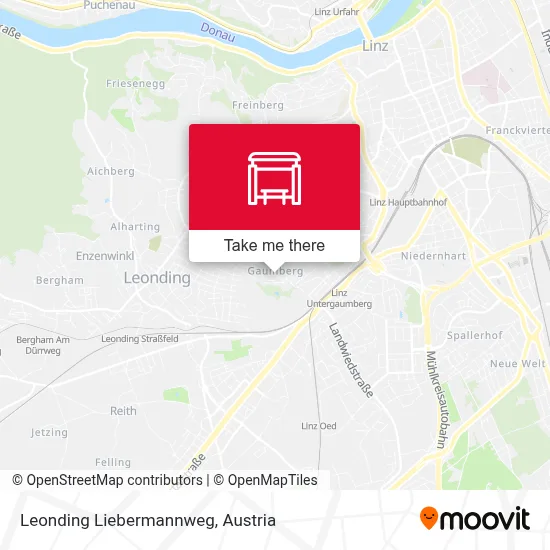 Leonding Liebermannweg map