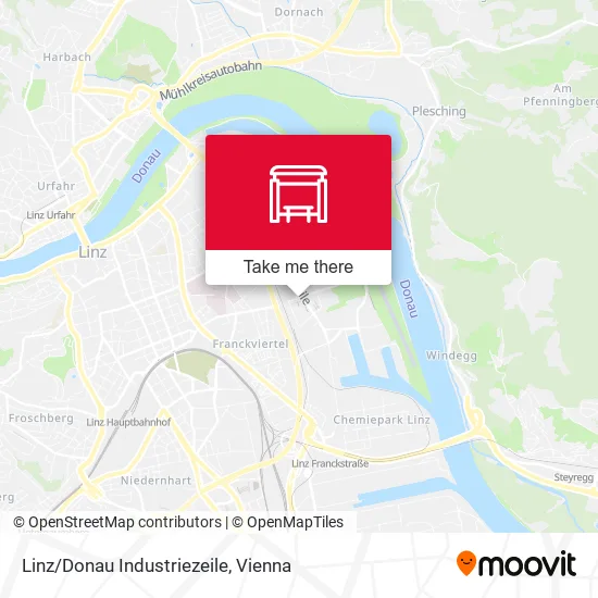 Linz/Donau Industriezeile map