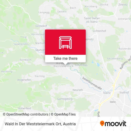 Wald In Der Weststeiermark Ort map