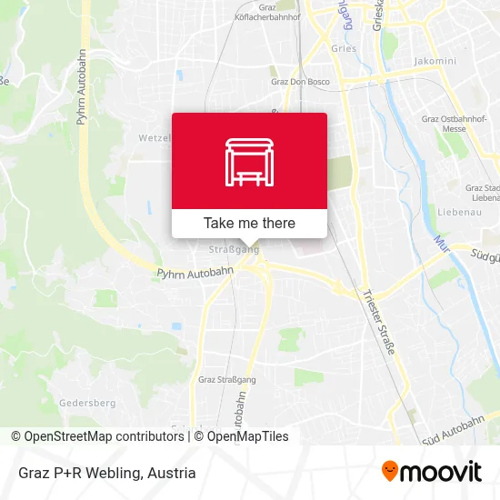 Graz P+R Webling map