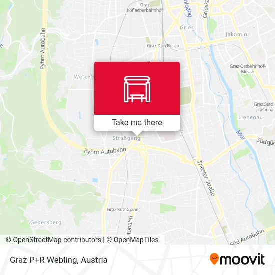 Graz P+R Webling map