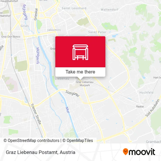 Graz Liebenau Postamt map