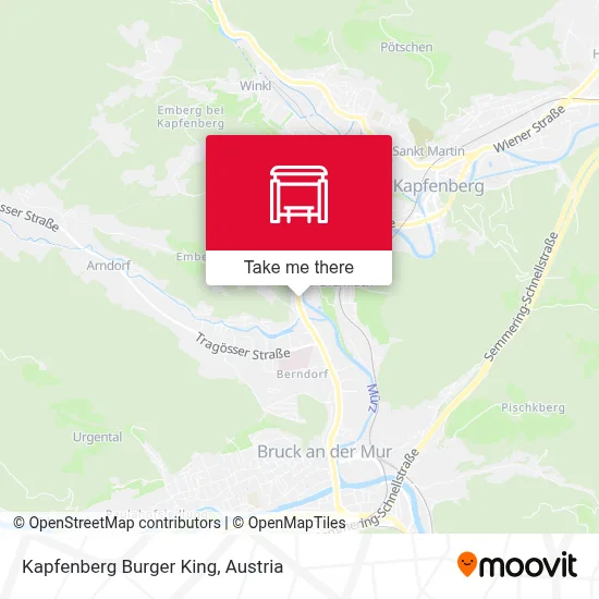 Kapfenberg Burger King map