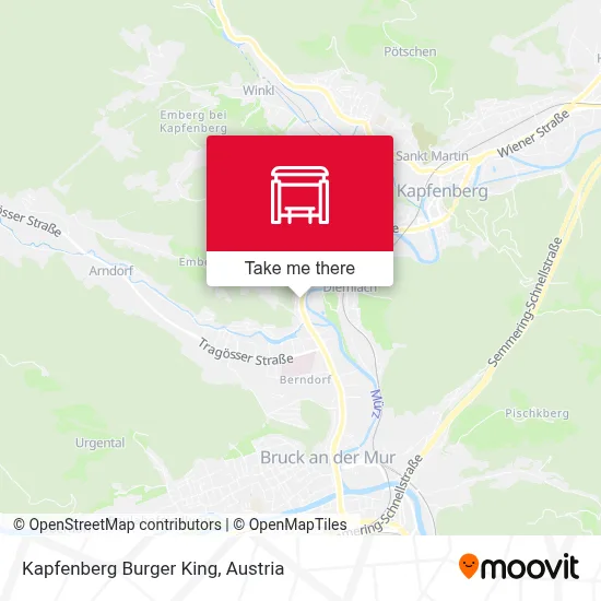 Kapfenberg Burger King map