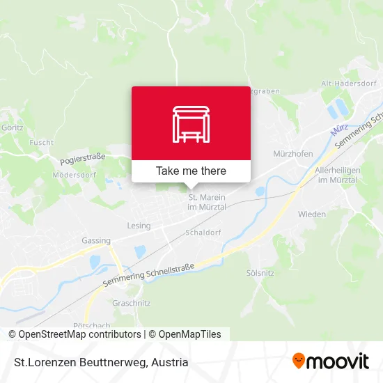 St.Lorenzen Beuttnerweg map